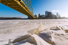 Ice Under Bridge Frozen River Pittsburgh Winter blog