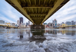 Under the Bridge Pittsburgh Frozen North Shore Winter blog